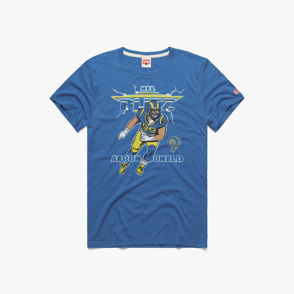 NFL Blitz Rams Aaron Donald  Retro Los Angeles Rams T-Shirt – HOMAGE