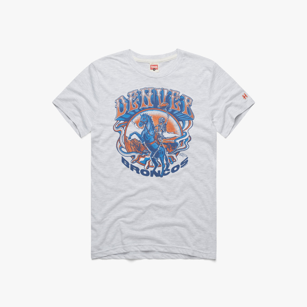 Spongebob x Denver Broncos T-Shirt from Homage. | Officially Licensed Vintage NFL Apparel from Homage Pro Shop.