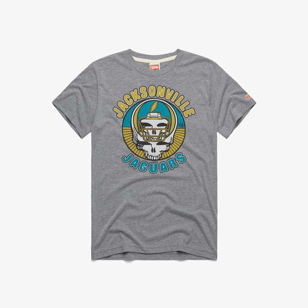 Jacksonville Jaguars Crest Crewneck from Homage. | Officially Licensed Vintage NFL Apparel from Homage Pro Shop.