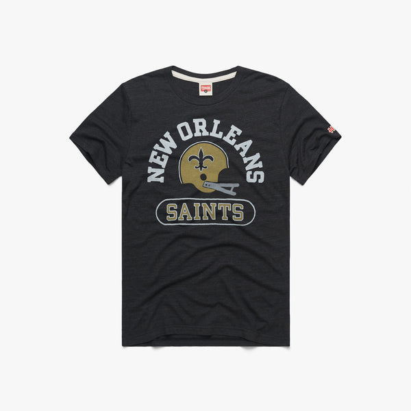 New Orleans Saints Throwback Helmet Hoodie from Homage. | Officially Licensed Vintage NFL Apparel from Homage Pro Shop.