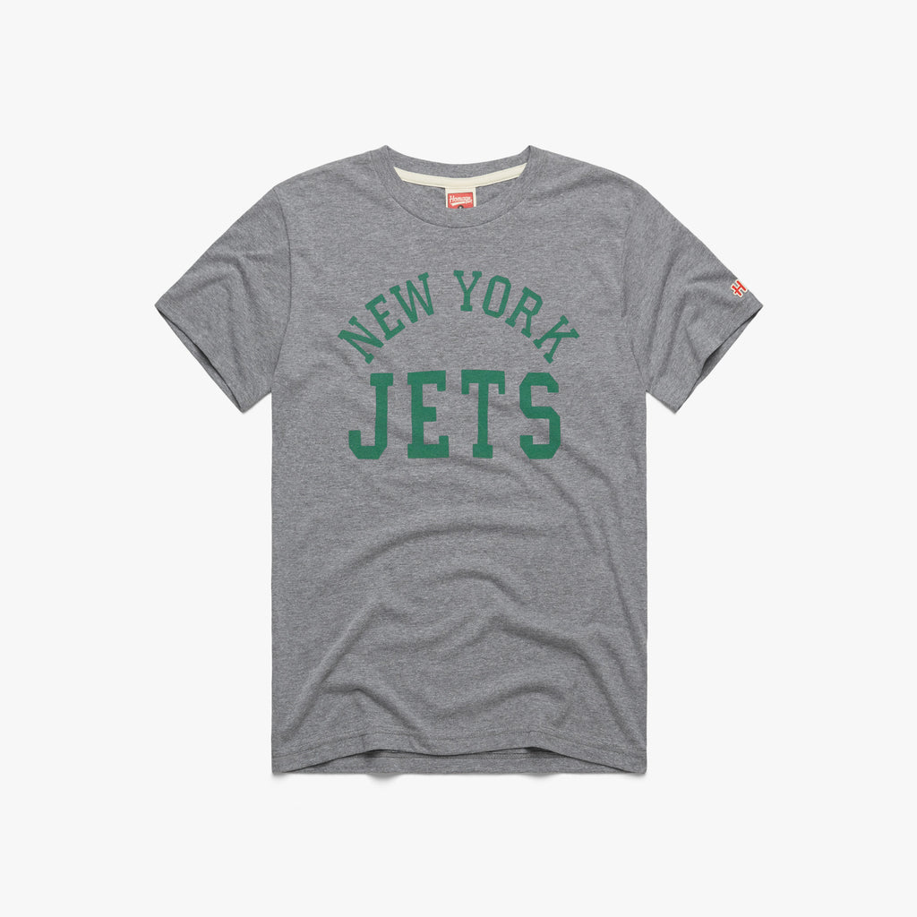 New York Jets Throwback Helmet Long Sleeve Tee from Homage. | Officially Licensed Vintage NFL Apparel from Homage Pro Shop.