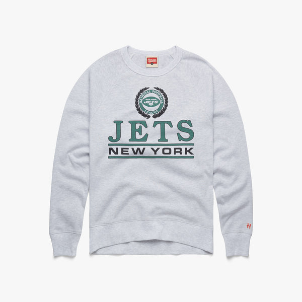 New York Jets Helmet Retro Hoodie from Homage. | Officially Licensed Vintage NFL Apparel from Homage Pro Shop.