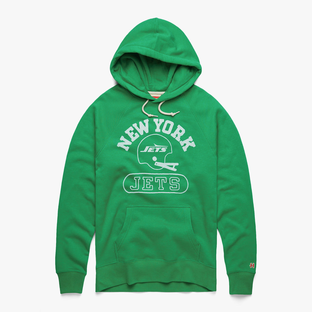 New York Jets Throwback Helmet Hoodie from Homage. | Officially Licensed Vintage NFL Apparel from Homage Pro Shop.