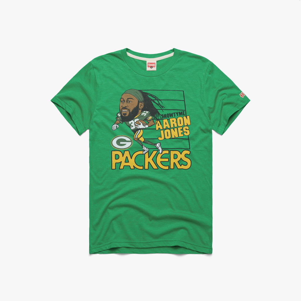 Green Bay Packers Homage #33 Jones Showtyme T-Shirt at the