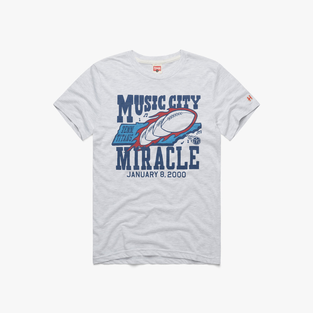 Official Homage Nfl Tennessee Titans Music City Miracle T Shirt - Limotees