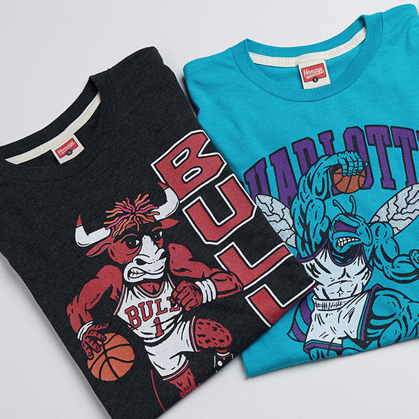 NBA Jam Cavs Mobley and Garland T-Shirt from Homage. | Charcoal | Vintage Apparel from Homage.