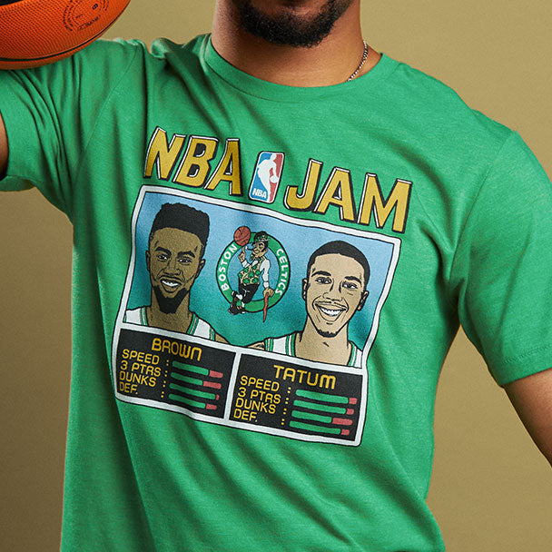 NBA Jam Timberwolves towns and Edwards T-Shirt from Homage. | Navy | Vintage Apparel from Homage.