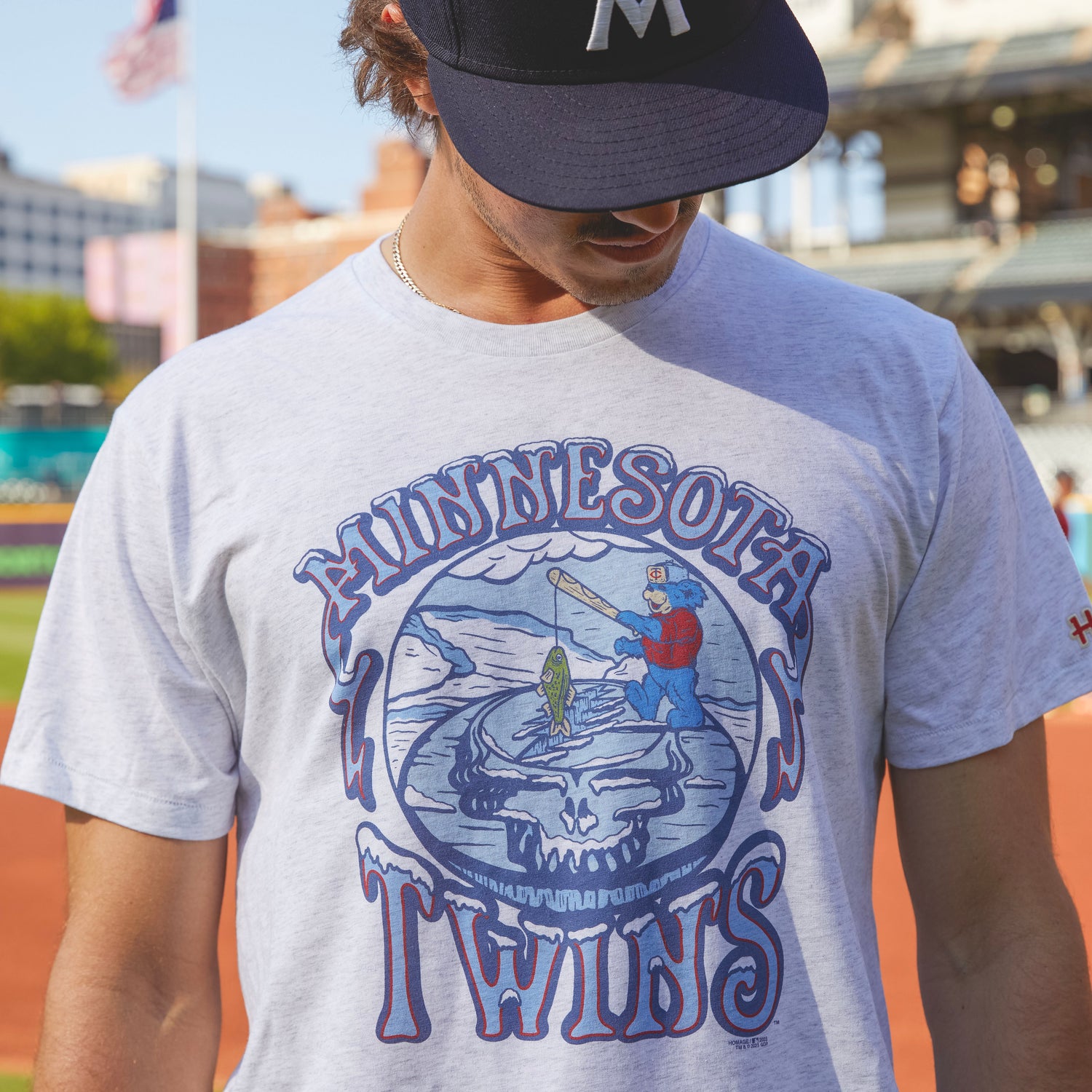 MLB x Grateful Dead x Cardinals T-Shirt from Homage. | Red | Vintage Apparel from Homage.