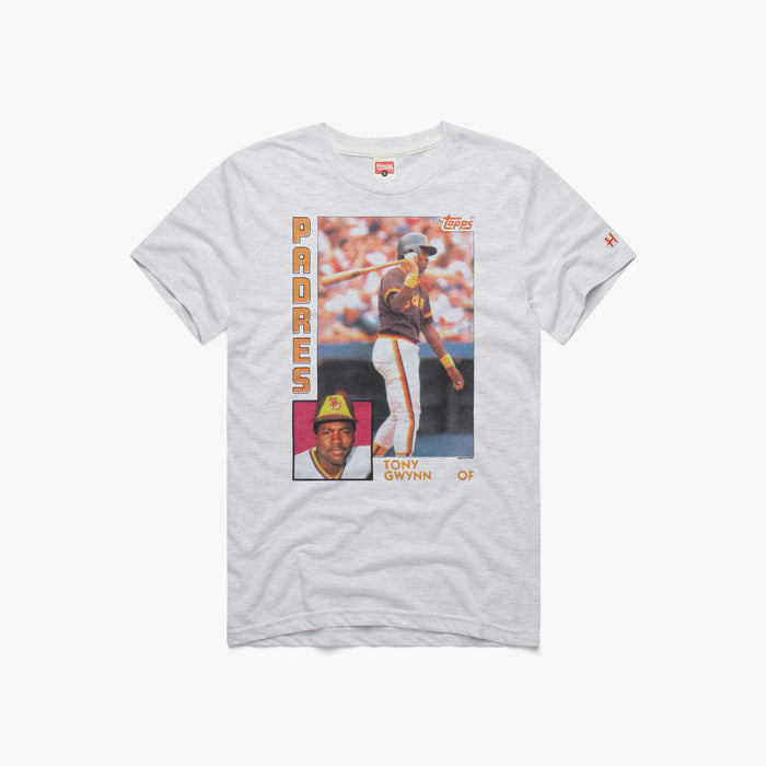 Padres Tony Gwynn Signature Jersey T-Shirt from Homage. | Gold | Vintage Apparel from Homage.