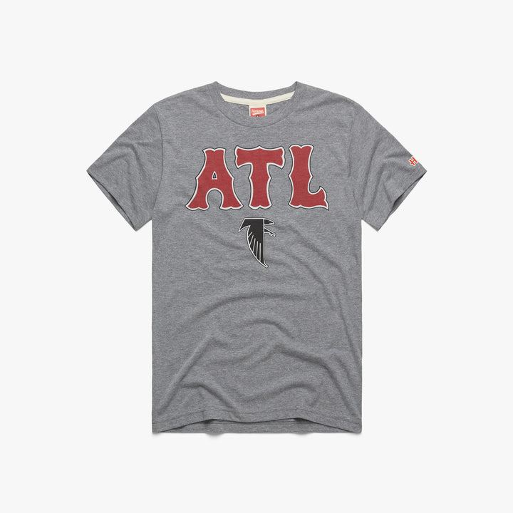 Atlanta Falcons Helmet Retro T-Shirt from Homage. | Officially Licensed Vintage NFL Apparel from Homage Pro Shop.