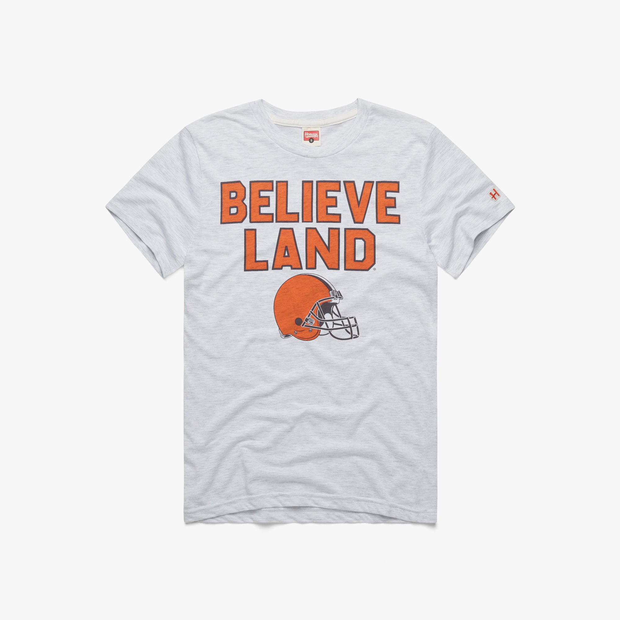 Men's Homage Gray Cleveland Browns Stadium Tri-Blend T-Shirt