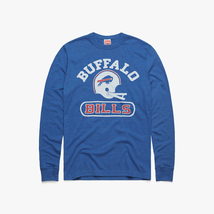 Buffalo Bills Throwback Helmet  Retro Buffalo Bills T-Shirt – HOMAGE