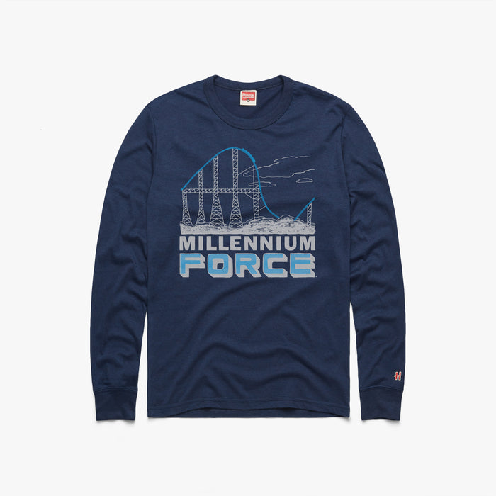 Cedar Point Millennium Force Drop Long Sleeve Tee