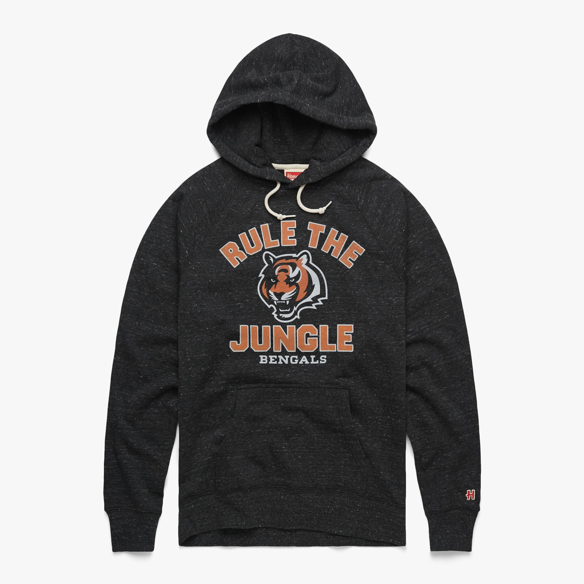 Cincinnati Bengals Rule The Jungle Hoodie from Homage. | Officially Licensed Vintage NFL Apparel from Homage Pro Shop.