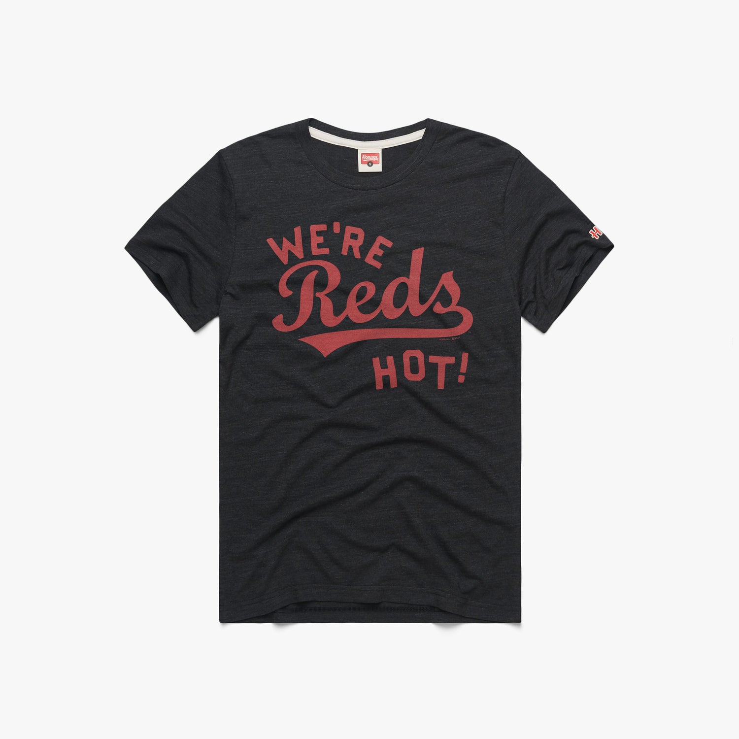 Cincinnati Reds T-Shirt from Homage. | Charcoal | Vintage Apparel from Homage.