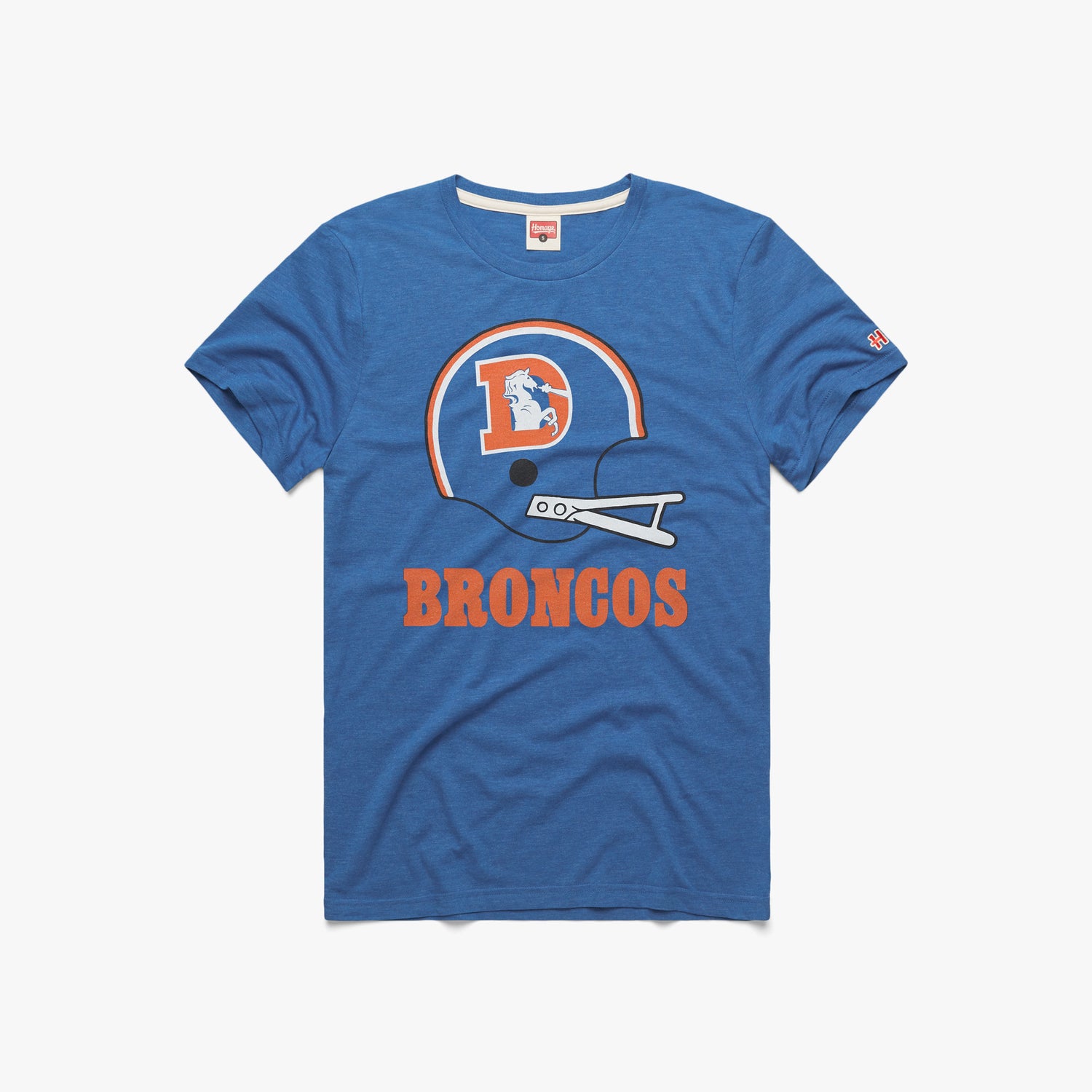 Denver Broncos Big Helmet  Retro Denver Broncos T-Shirt – HOMAGE