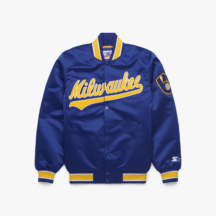 HOMAGE X Starter Brewers Heavyweight Satin Jacket