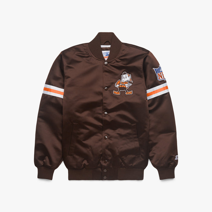 HOMAGE X Starter Browns Heavyweight Satin Jacket