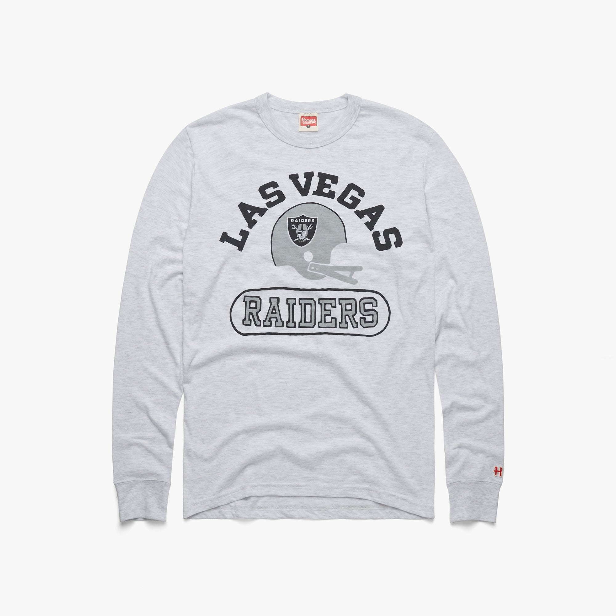 Las Vegas Raiders 3 Time Super Bowl Champions T-Shirt from Homage. | Officially Licensed Vintage NFL Apparel from Homage Pro Shop.