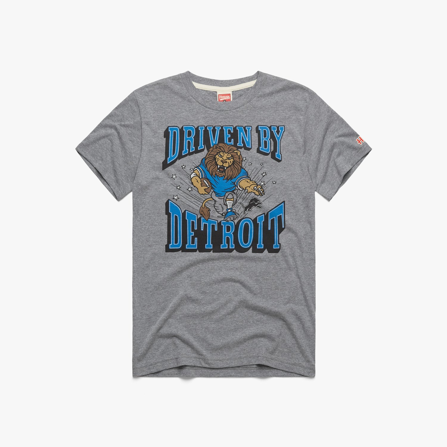 Detroit Tigers Gray Classic Logo Men's T-Shirt - Vintage Detroit Collection