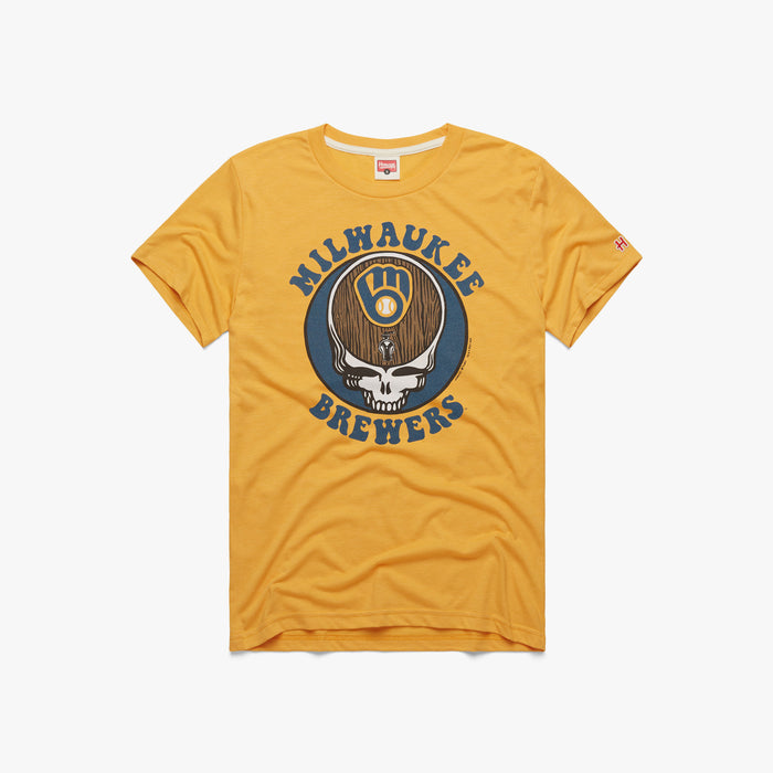 MLB x Grateful Dead x Mariners T-Shirt from Homage. | Grey | Vintage Apparel from Homage.
