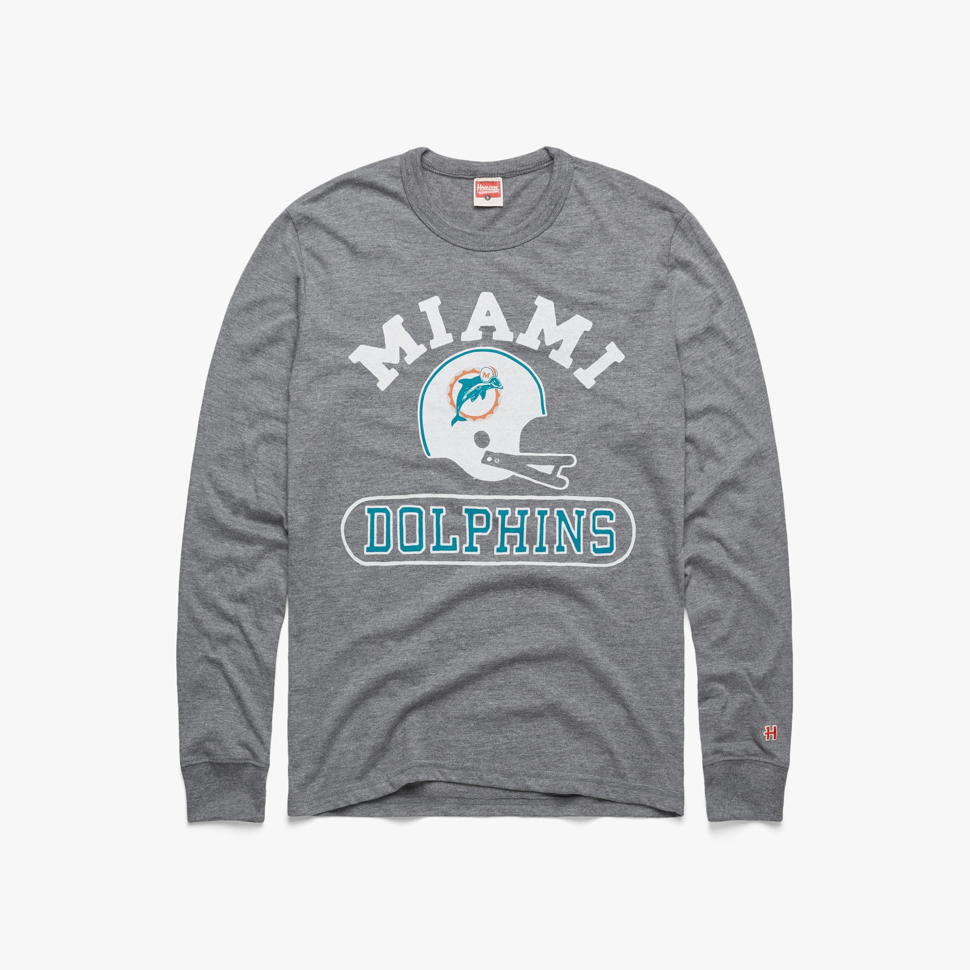 Miami Dolphins Helmet Retro  Miami Dolphins T-Shirt – HOMAGE