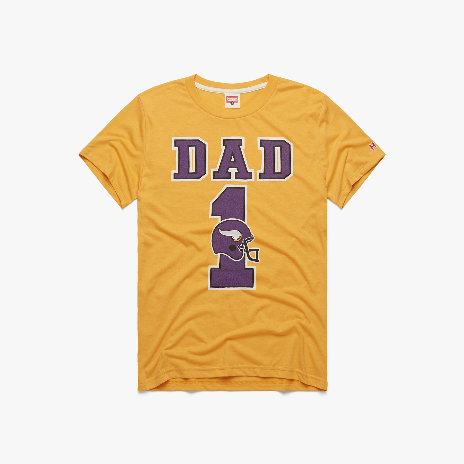 Minnesota Vikings Dad T-Shirt from Homage. | Officially Licensed Vintage NFL Apparel from Homage Pro Shop.