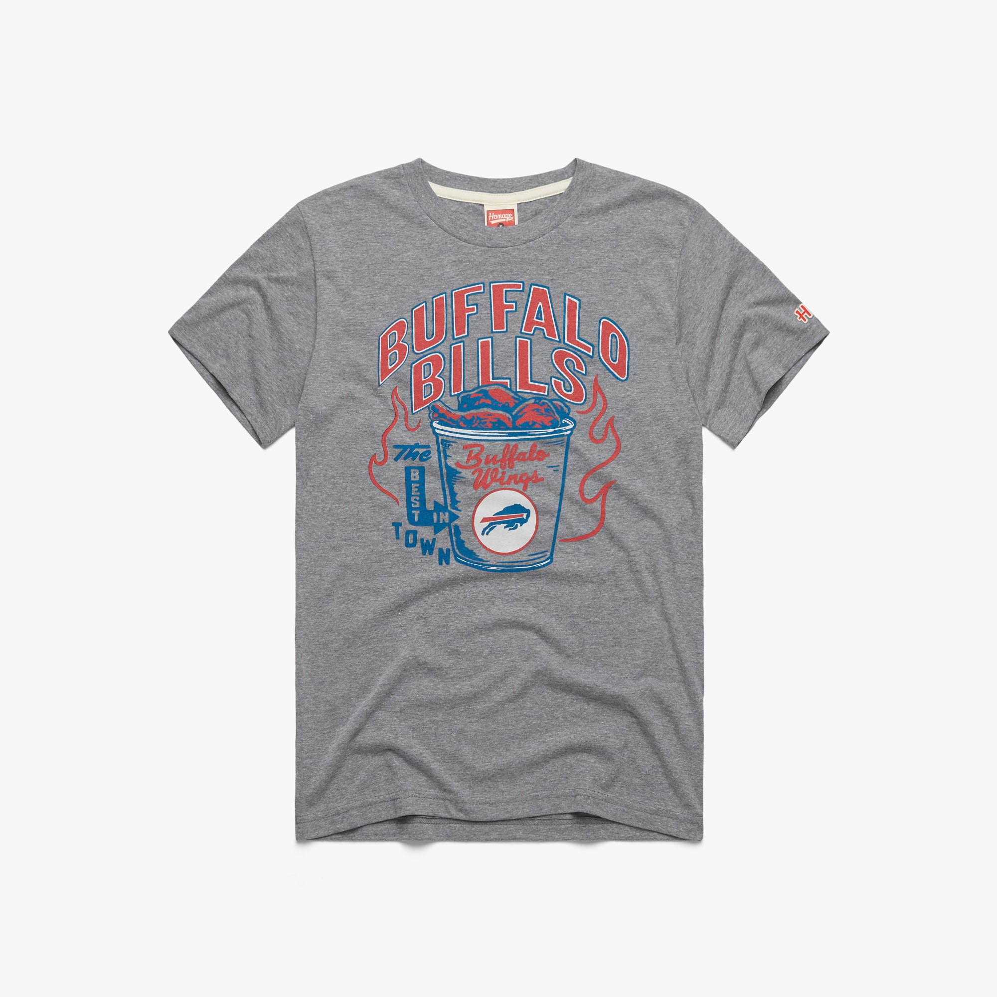 Official Fanatics Merch Buffalo Bills Homage Unisex NFLxGuy Fieri's  Flavortown Tri-Blend T-Shirt - Snowshirt