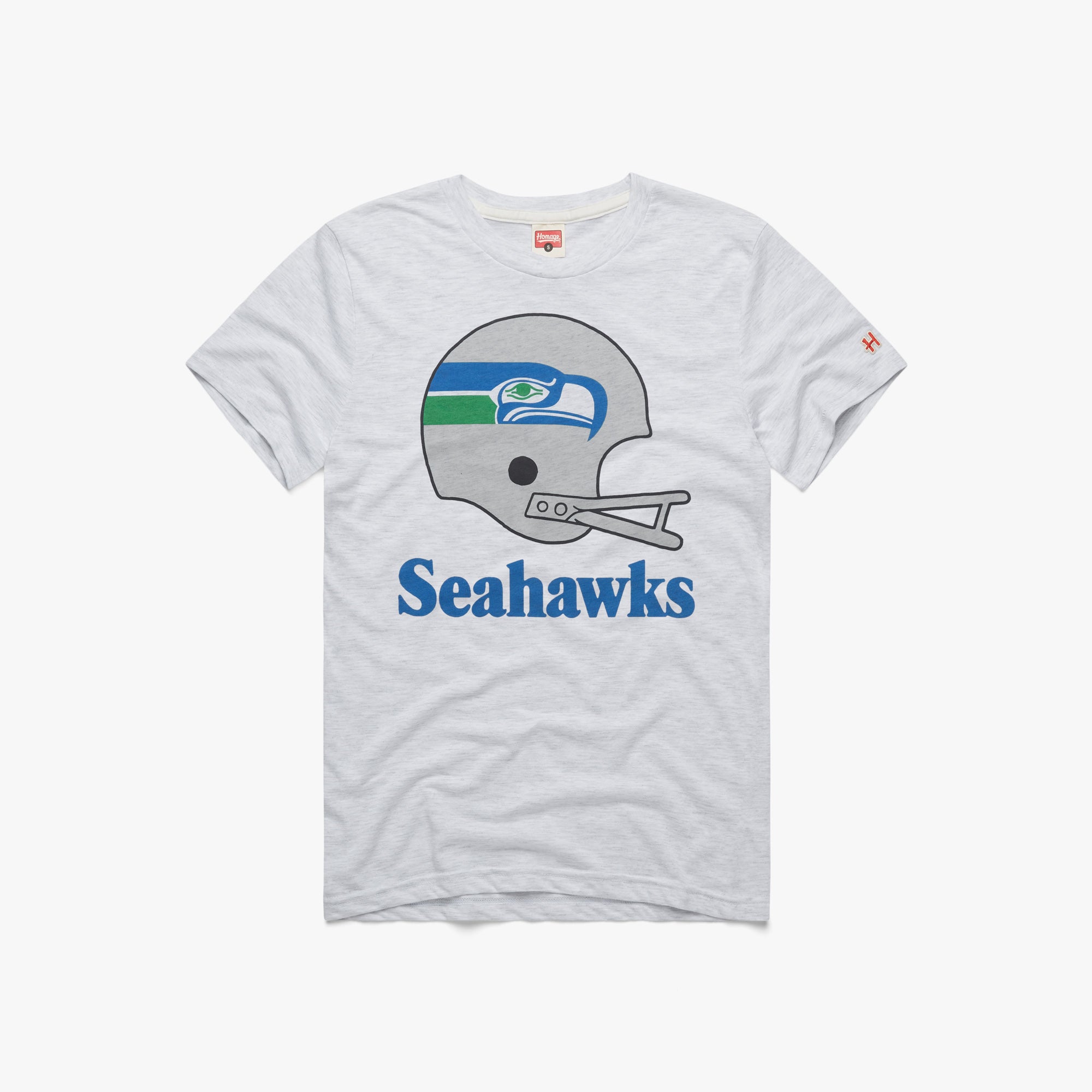 Seattle Seahawks Throwback Helmet  Retro Seattle Seahawks T-Shirt – HOMAGE