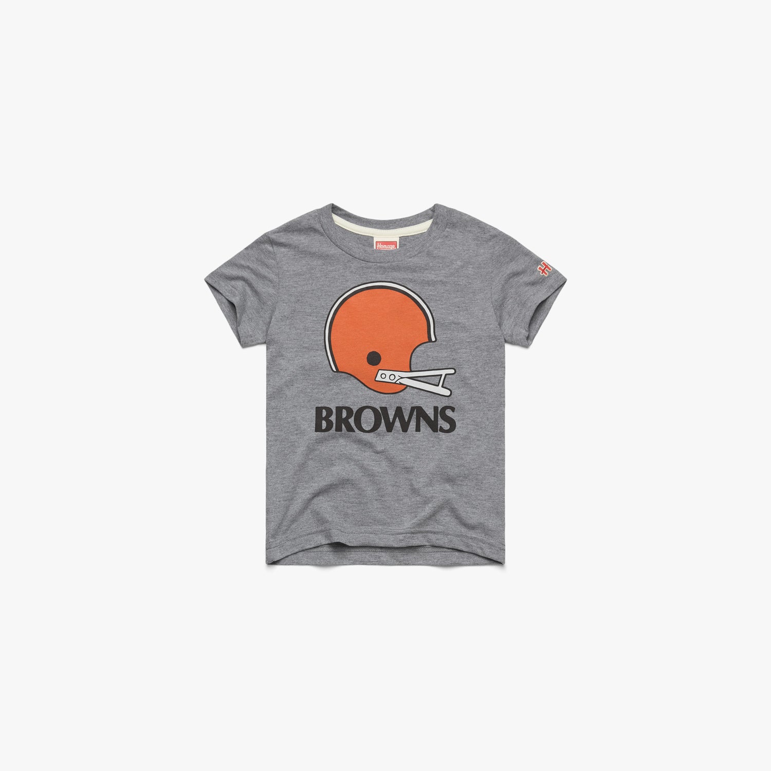 Youth Cleveland Browns Big Helmet Youth T-Shirt from Homage. | Officially Licensed Vintage NFL Apparel from Homage Pro Shop.