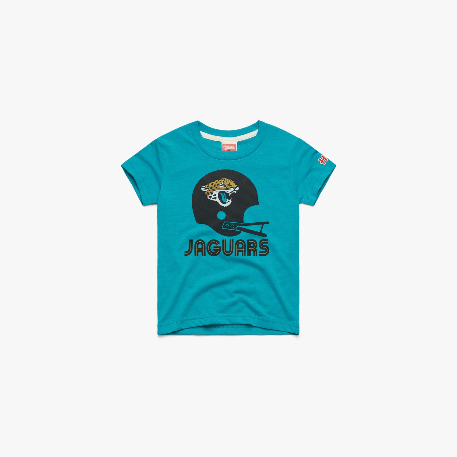 Youth Teal Jacksonville Jaguars Helmet T-Shirt