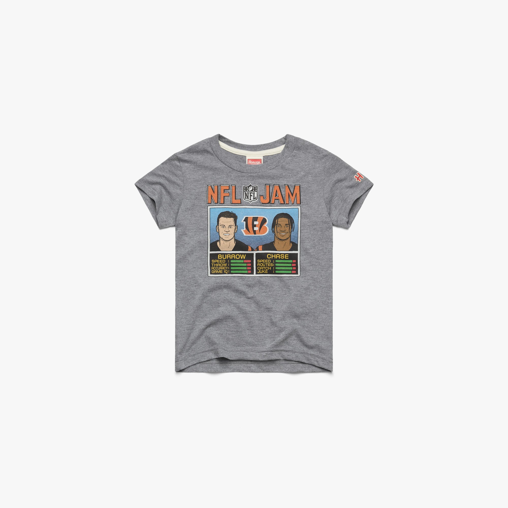 NFL Jam Bengals Burrow And Chase  Retro Cincinnati Bengals T-Shirt – HOMAGE