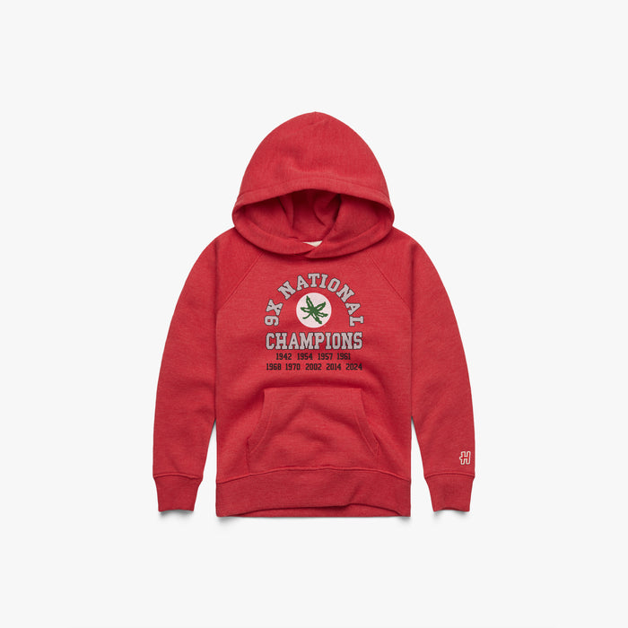 Youth Ohio State 9X National Champions Hoodie