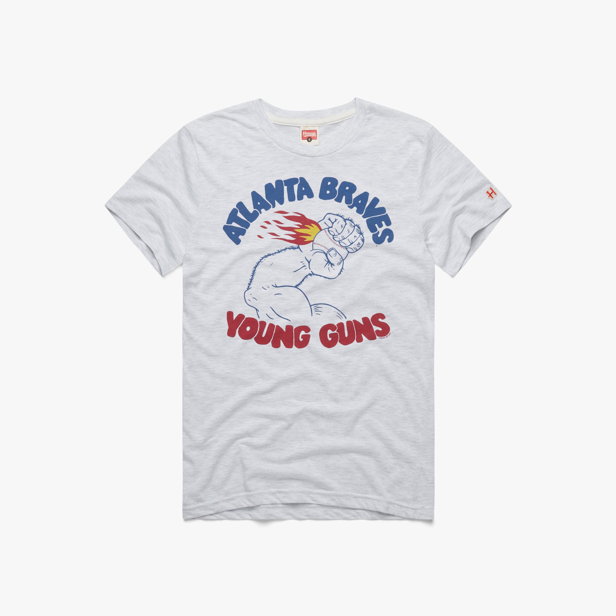 Atlanta Braves T-Shirt from Homage. | Navy | Vintage Apparel from Homage.