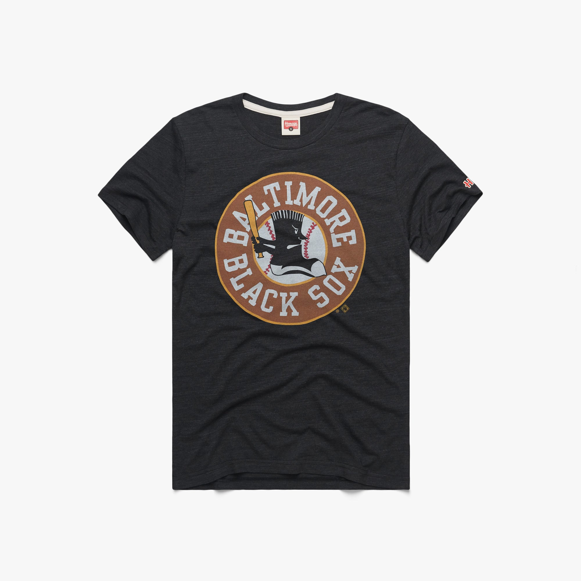 Baltimore Black Sox T-Shirt from Homage. | Charcoal | Vintage Apparel from Homage.