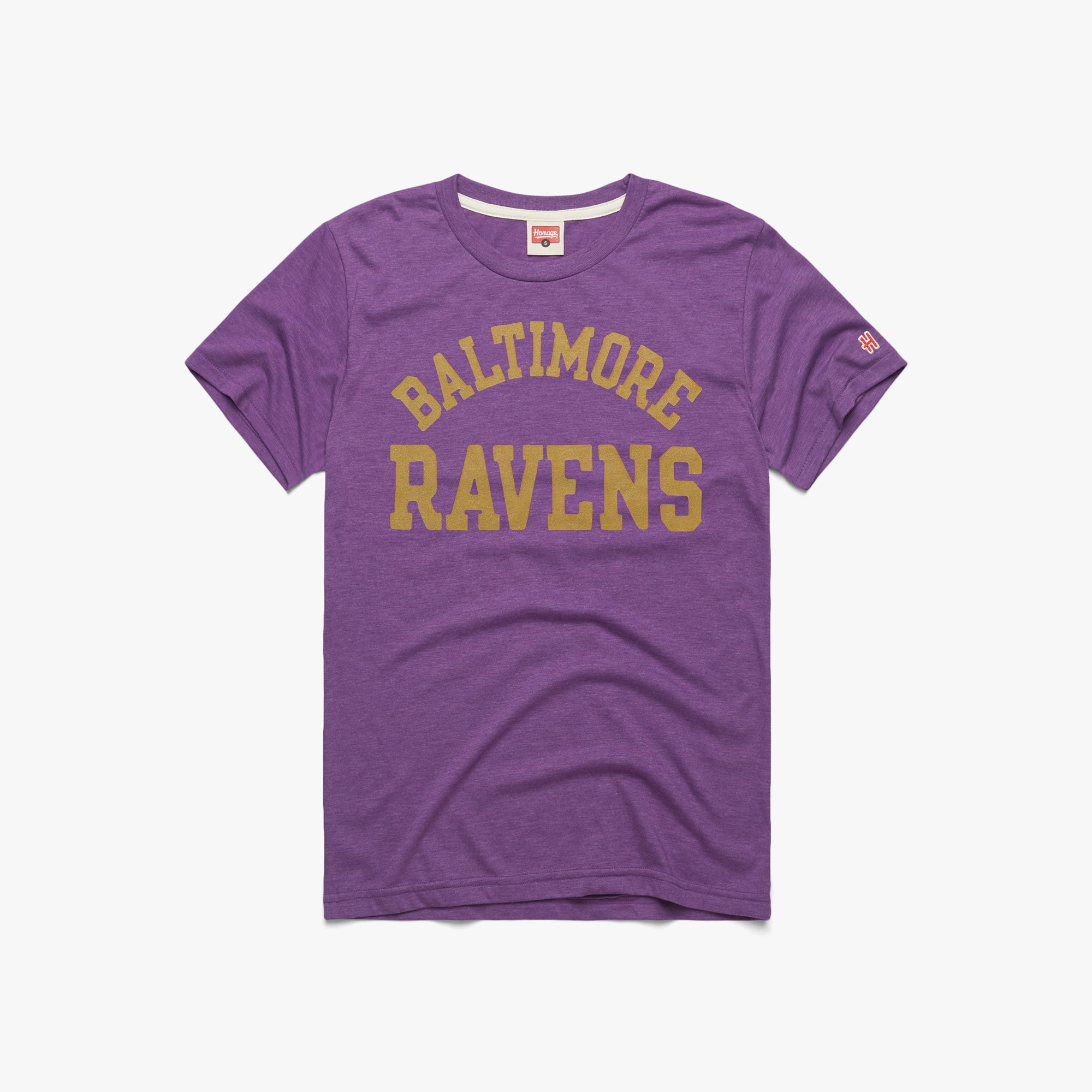 Baltimore Ravens Classic T-Shirt from Homage. | Officially Licensed Vintage NFL Apparel from Homage Pro Shop.