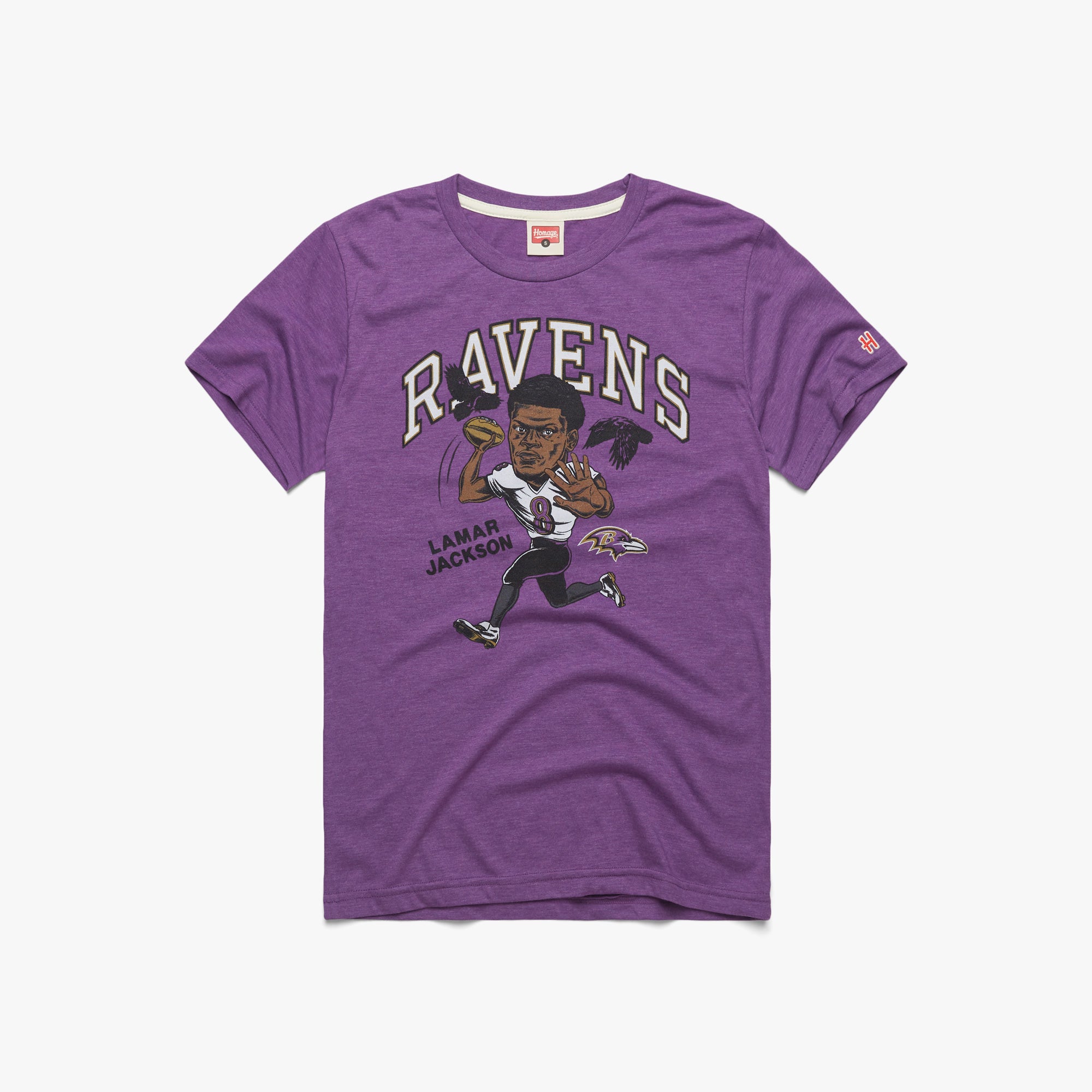 Baltimore Ravens Lamar Jackson  Retro Baltimore Ravens T-Shirt – HOMAGE