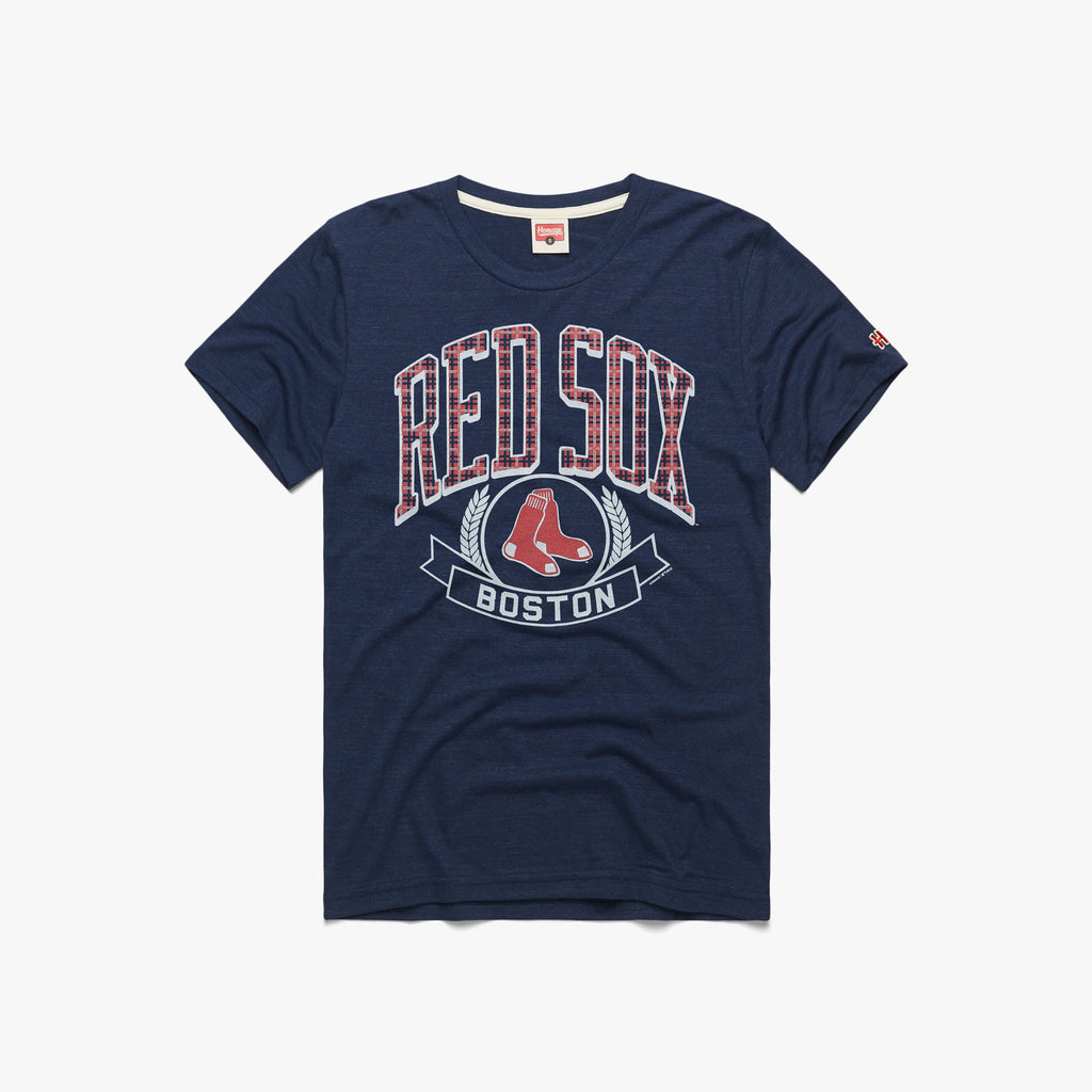 Boston Red Sox Plaid | Retro MLB Logo T-Shirt – HOMAGE