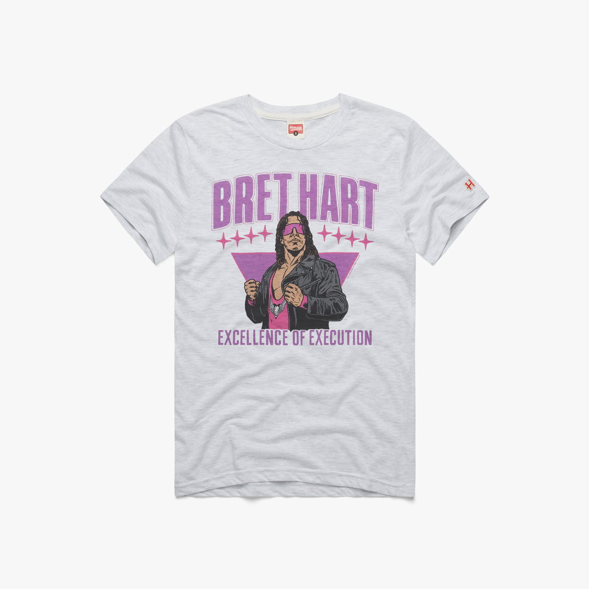 Bret Hart Excellence Of Execution | Retro WWE Wrestling Legend T-Shirt ...