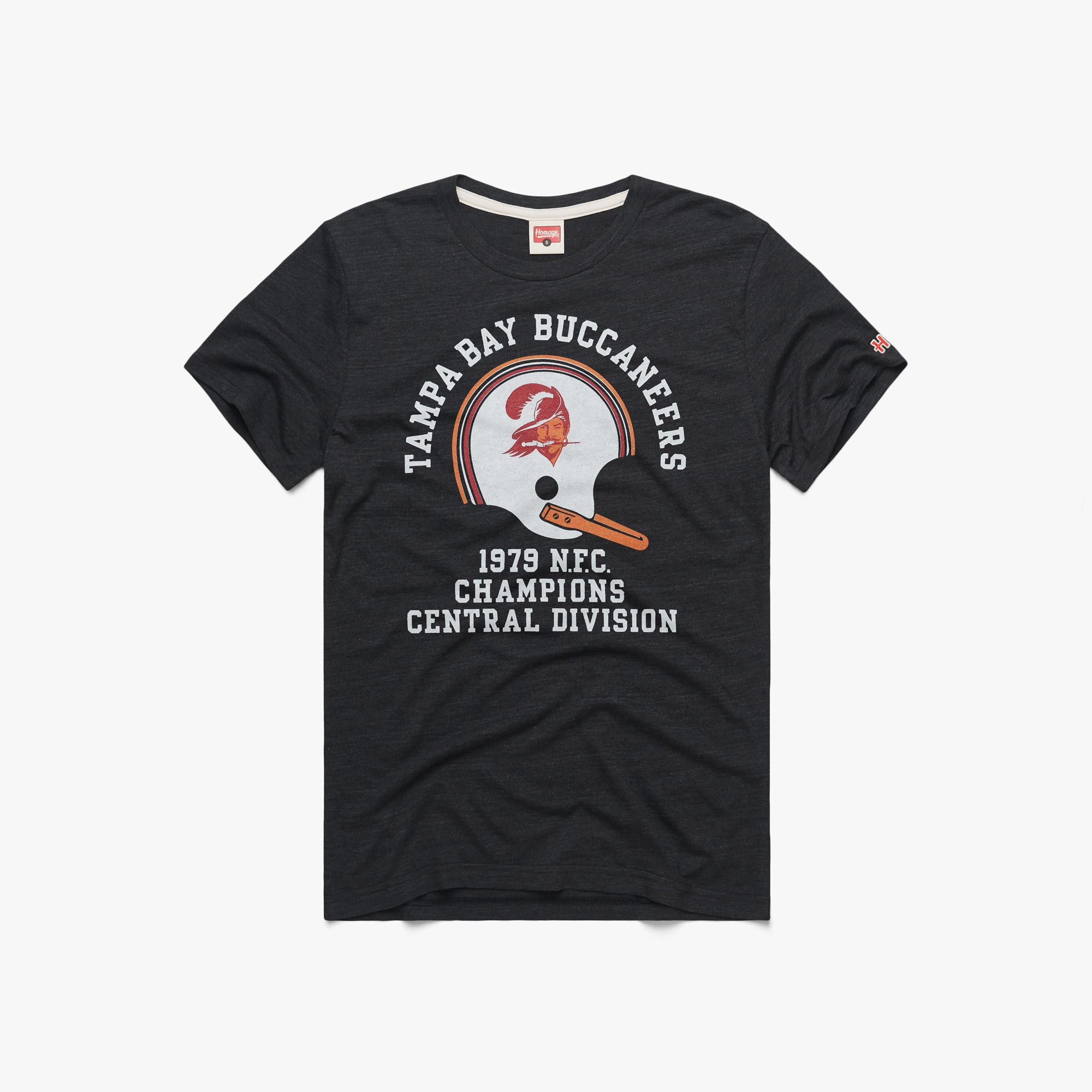 Tampa Bay Buccaneers 1979 NFC Central Champs T-Shirt from Homage. | Officially Licensed Vintage NFL Apparel from Homage Pro Shop.