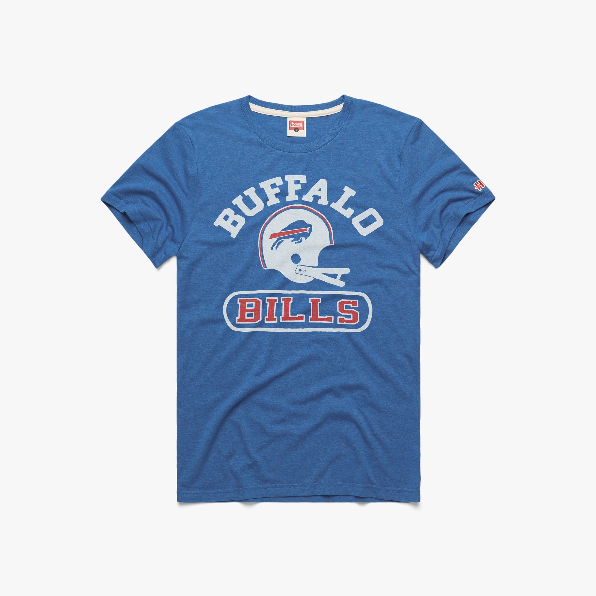 Buffalo Bills Throwback Helmet  Retro Buffalo Bills T-Shirt – HOMAGE