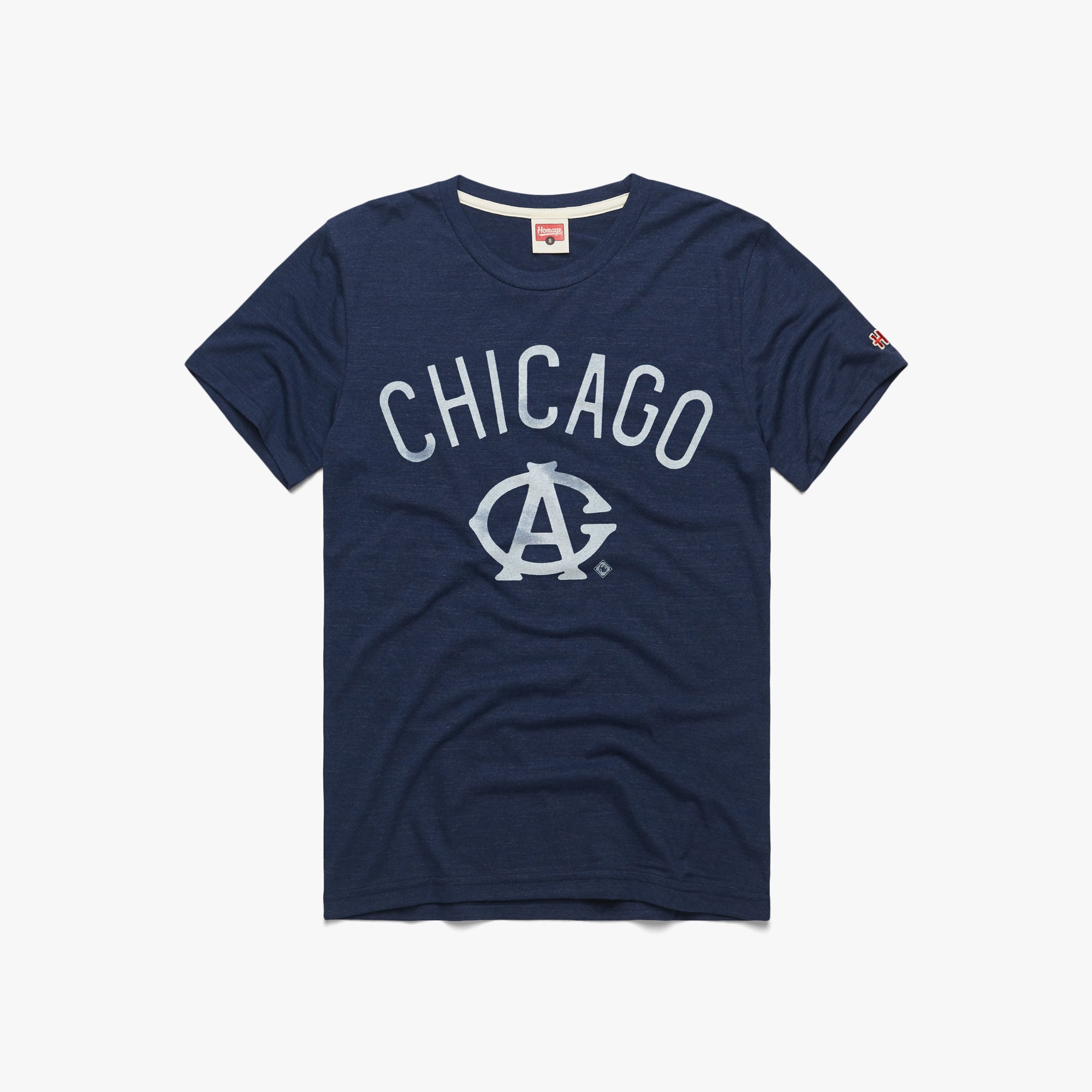 Chicago American Giants T-Shirt from Homage. | Navy | Vintage Apparel from Homage.
