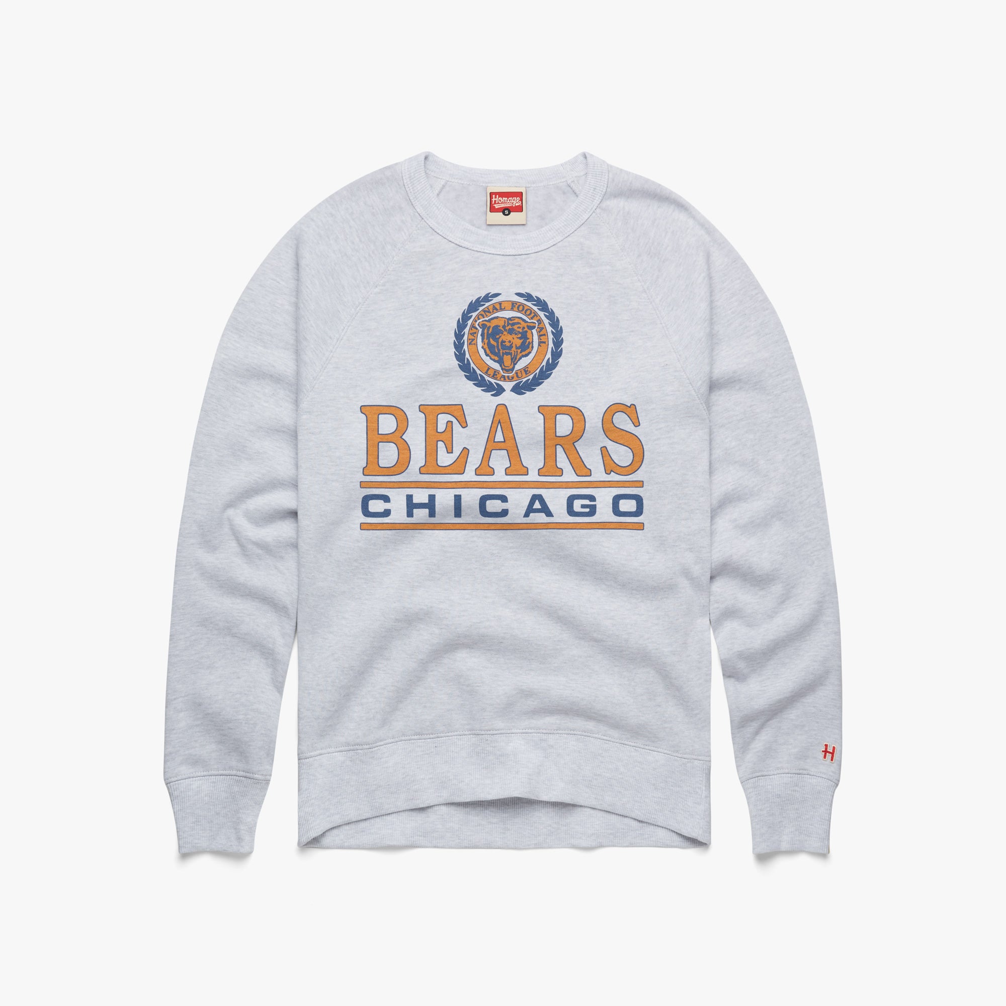 Chicago Bears Big Helmet Homage Tri-Blend Hoodie