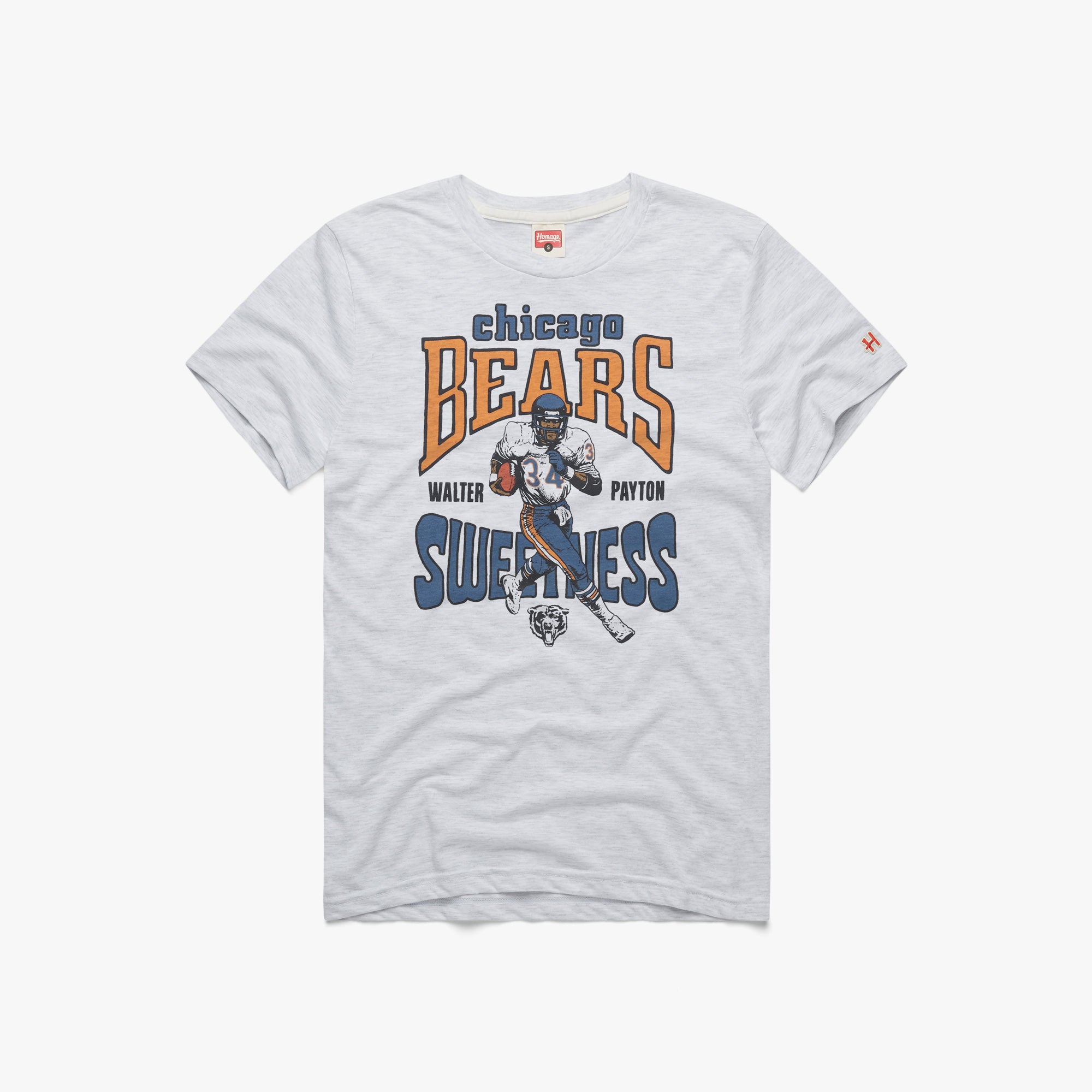 Walter Payton 34 Chicago Bears Hall of Fame T-Shirt - Clark Street Sports