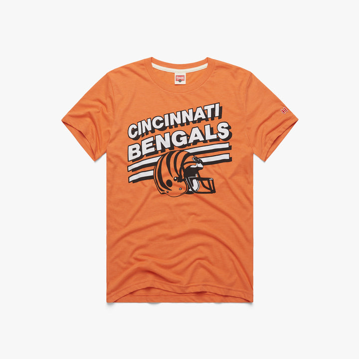 Shop Bengals Stripe Retro Circle Unisex T-shirt