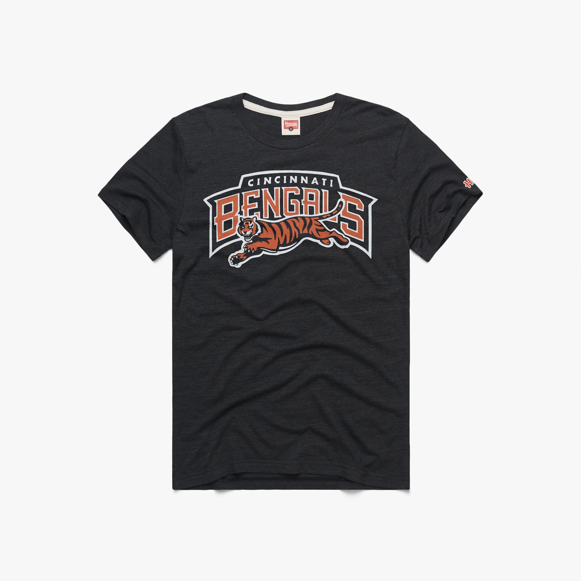 Cincinnati Bengals Stripes T-Shirt from Homage. | Officially Licensed Vintage NFL Apparel from Homage Pro Shop.