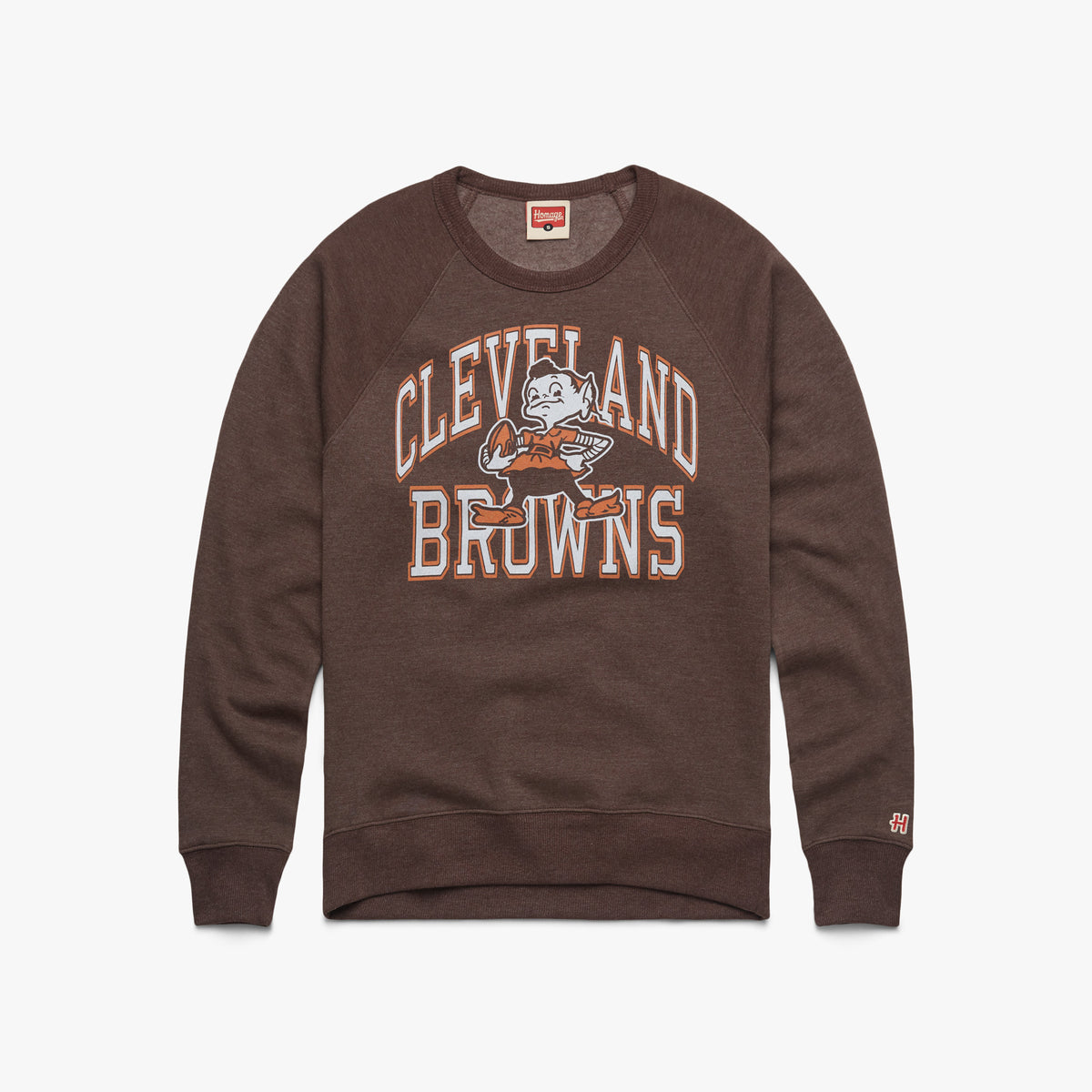 Cleveland Browns Arch Crewneck | Retro Cleveland Browns Sweatshirt – HOMAGE