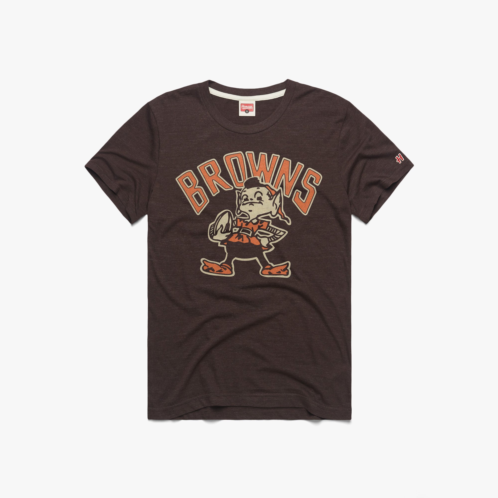 Cleveland Browns Brownie T-Shirt from Homage. | Officially Licensed Vintage NFL Apparel from Homage Pro Shop.