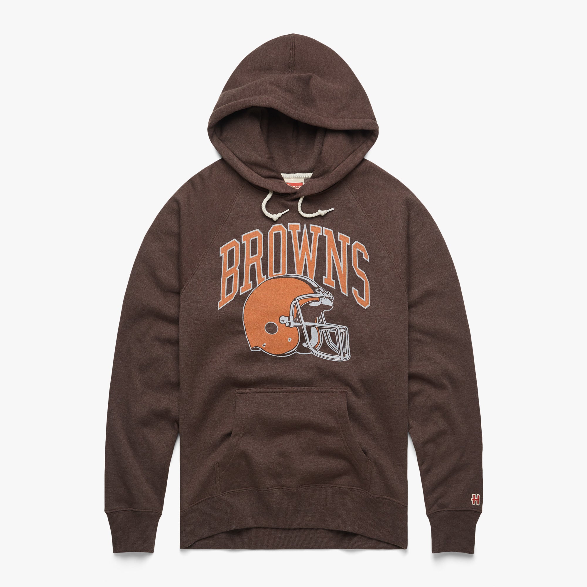 Cleveland Browns Helmet Retro Hoodie from Homage. | Officially Licensed Vintage NFL Apparel from Homage Pro Shop.