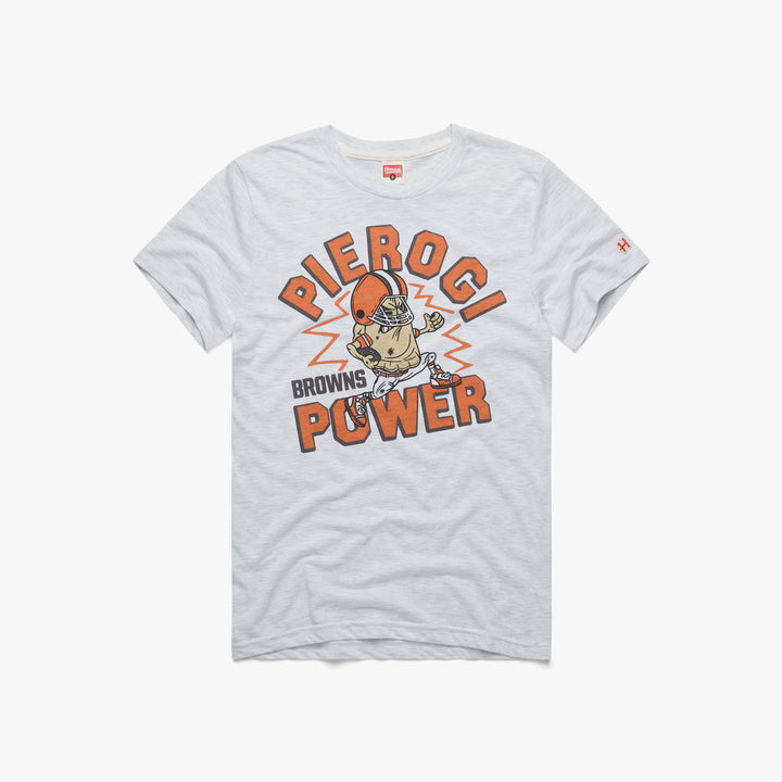 Cleveland Browns Pierogi Power T-Shirt from Homage. | Officially Licensed Vintage NFL Apparel from Homage Pro Shop.